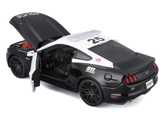 2015 Ford Mustang GT 5.0 "Police" Black and White "Authority" Series 1/24 Diecast Model Car by Maisto by Maisto
