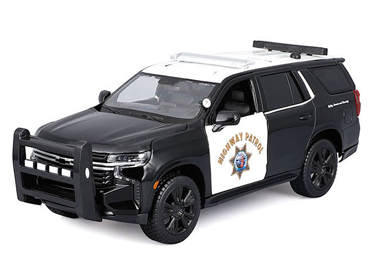 2021 Chevrolet Tahoe "California Highway Patrol" Black and White "Authority" "Maisto Design" Series 1/26 Diecast Model Car by Maisto by Maisto