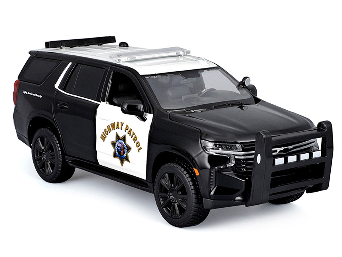 2021 Chevrolet Tahoe "California Highway Patrol" Black and White "Authority" "Maisto Design" Series 1/26 Diecast Model Car by Maisto by Maisto