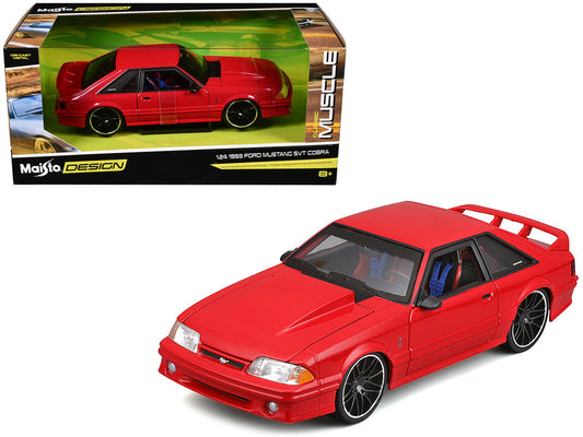 1993 Ford Mustang SVT Cobra Red "Classic Muscle" "Maisto Design" Series 1/24 Diecast Model Car by Maisto by Maisto