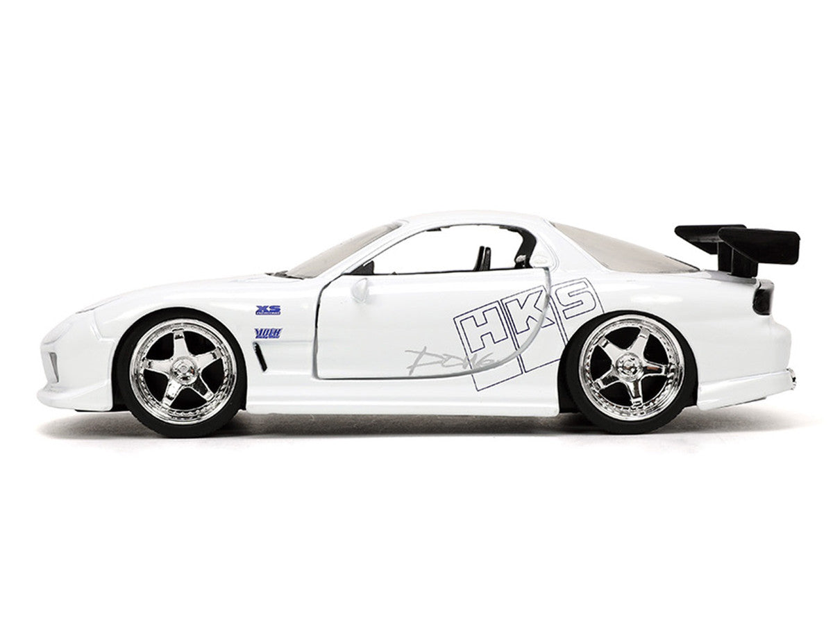 1993 Mazda RX-7 "HKS" White "The Fast and the Furious" (2001) Movie "25 Years of Fast & Furious" Series 1/32 Diecast Model Car by Jada by Jada