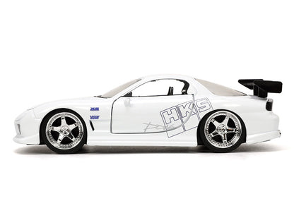 1993 Mazda RX-7 "HKS" White "The Fast and the Furious" (2001) Movie "25 Years of Fast & Furious" Series 1/32 Diecast Model Car by Jada by Jada