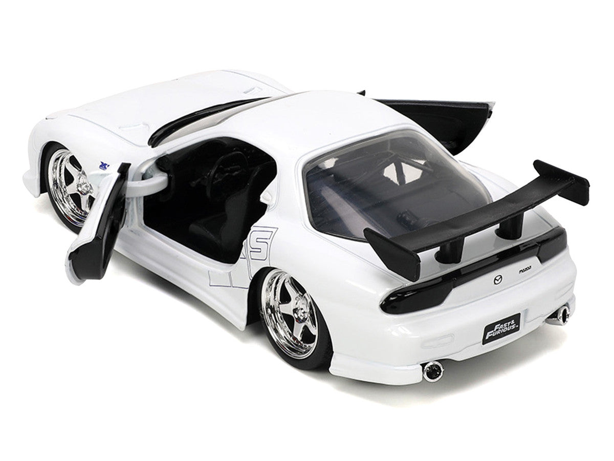 1993 Mazda RX-7 "HKS" White "The Fast and the Furious" (2001) Movie "25 Years of Fast & Furious" Series 1/32 Diecast Model Car by Jada by Jada