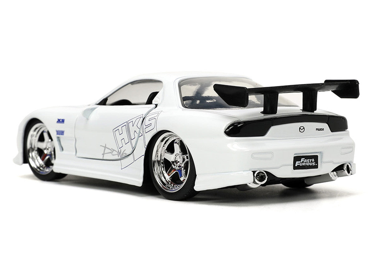 1993 Mazda RX-7 "HKS" White "The Fast and the Furious" (2001) Movie "25 Years of Fast & Furious" Series 1/32 Diecast Model Car by Jada by Jada