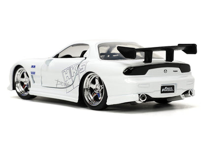 1993 Mazda RX-7 "HKS" White "The Fast and the Furious" (2001) Movie "25 Years of Fast & Furious" Series 1/32 Diecast Model Car by Jada by Jada