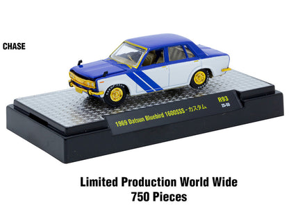 "Auto Meets" Set of 6 Cars IN DISPLAY CASES Release 93 Limited Edition 1/64 Diecast Model Cars by M2 Machines by M2