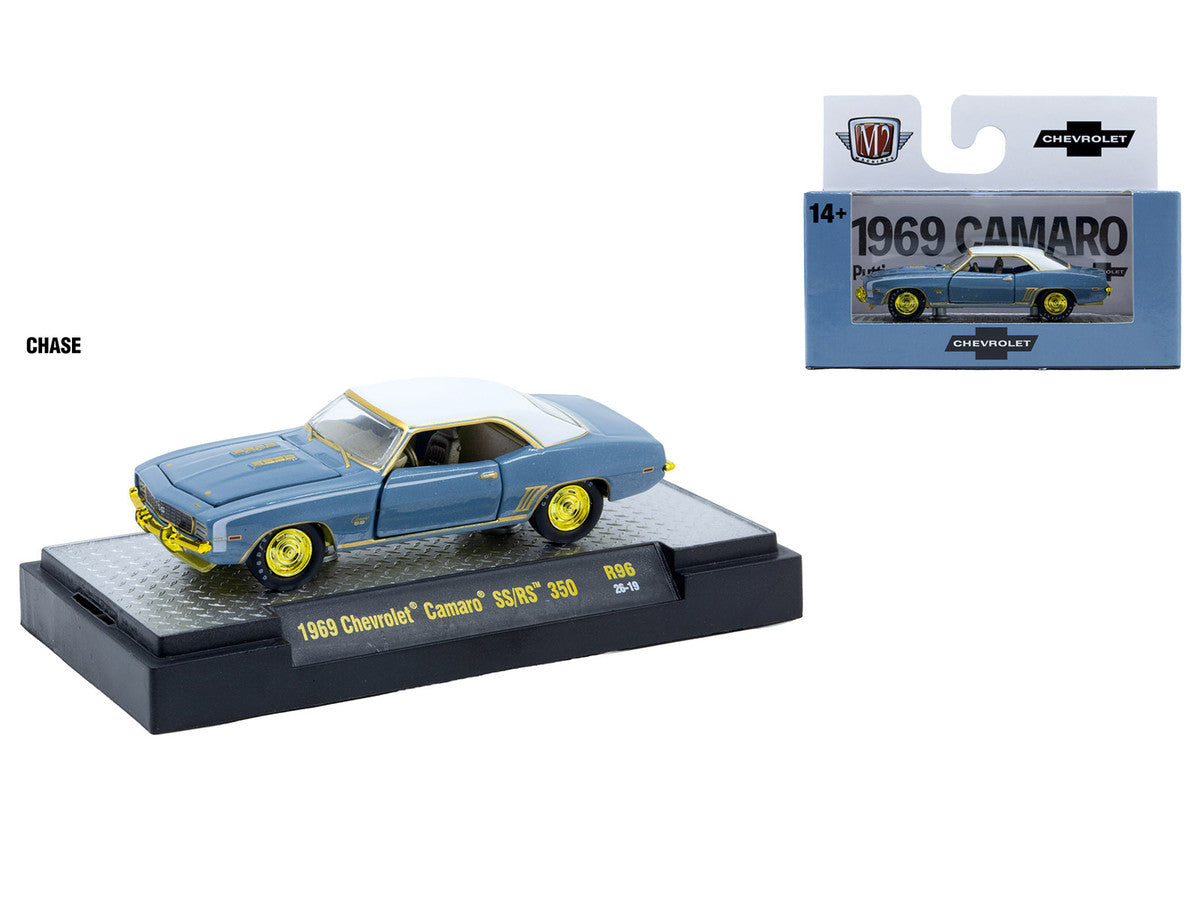 "Auto Meets" Set of 6 Cars IN DISPLAY CASES Release 96 Limited Edition 1/64 Diecast Model Cars by M2 Machines by M2