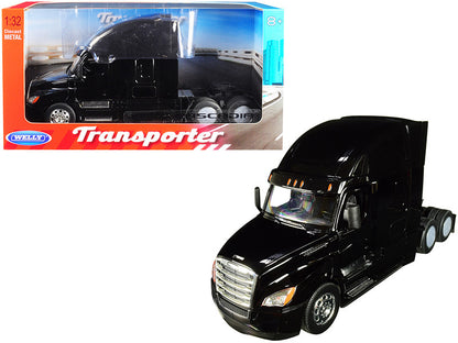 Freightliner Cascadia Truck Black "Transporter" 1/32 Diecast Model by Welly by Welly