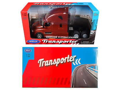 Freightliner Cascadia Truck Copper Metallic "Transporter" Series 1/32 Diecast Model by Welly by Welly