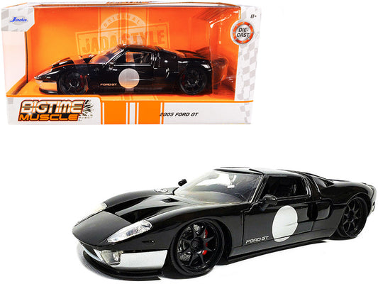 2005 Ford GT Black and Silver "Bigtime Muscle" Series 1/24 Diecast Model Car by Jada by Jada