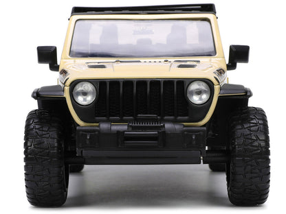 2020 Jeep Gladiator Rubicon Pickup Truck Cream with Roof Rack with Extra Wheels "Just Trucks" Series 1/24 Diecast Model Car by Jada by Jada