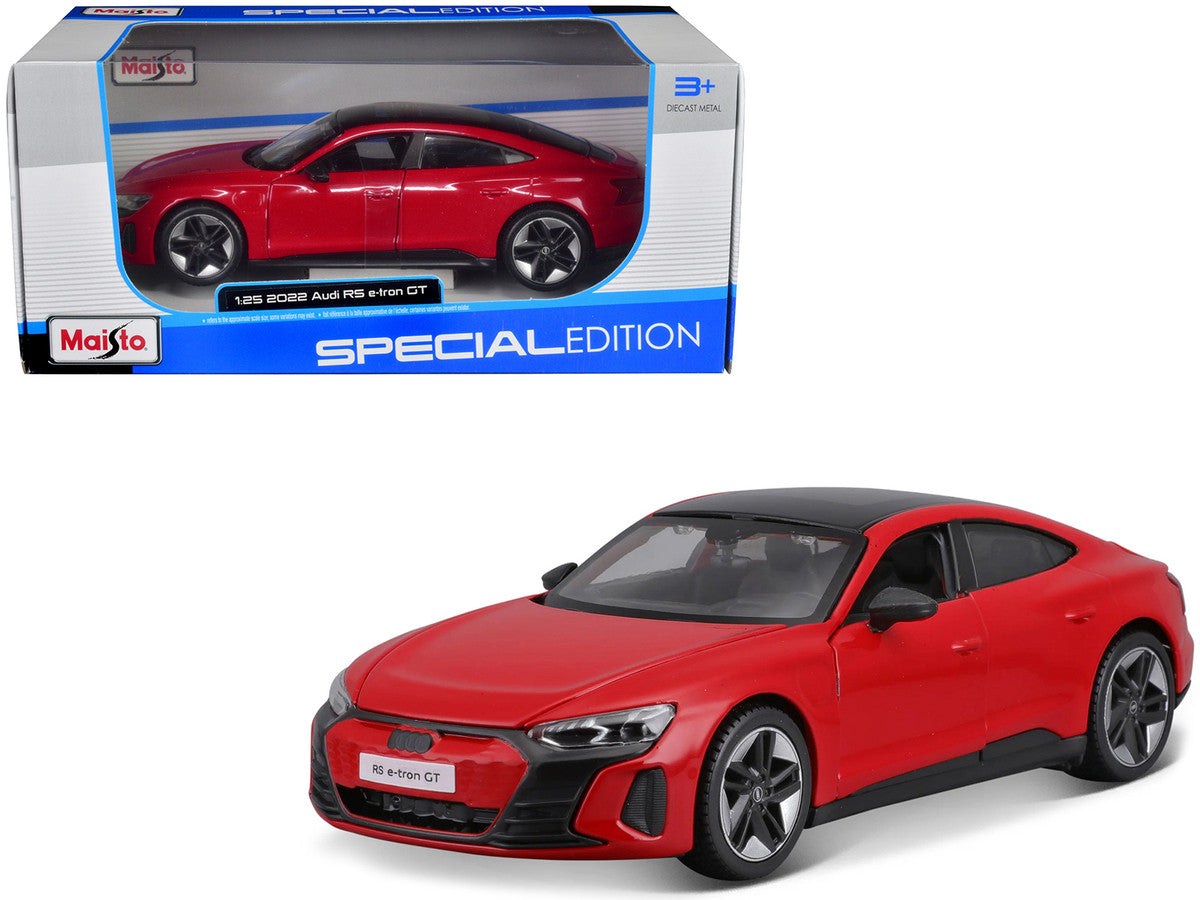 2022 Audi RS e-Tron GT Red with Black Top and Sunroof "Special Edition" Series 1/25 Diecast Model Car by Maisto by Maisto
