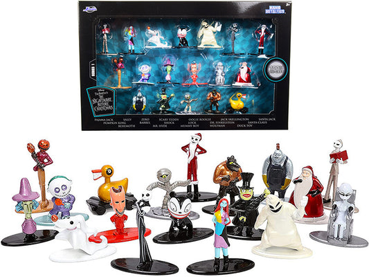 Tim Burton's "The Nightmare Before Christmas" Set of 18 Diecast Figurines "Nano Metalfigs" Series by Jada by Jada