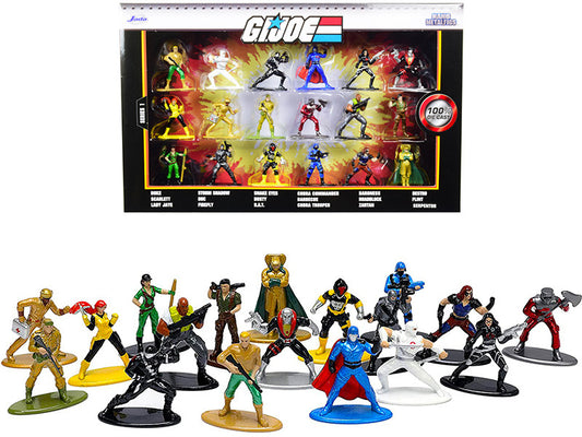 "G.I. Joe" Set of 18 Diecast Figurines "Nano Metalfigs" Series by Jada by Jada