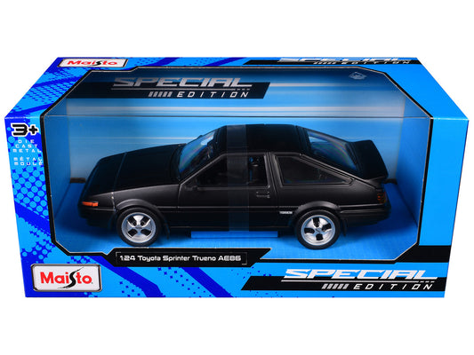 Toyota Sprinter Trueno AE86 RHD (Right Hand Drive) Matt Black "Special Edition" Series 1/24 Diecast Model Car by Maisto by Maisto