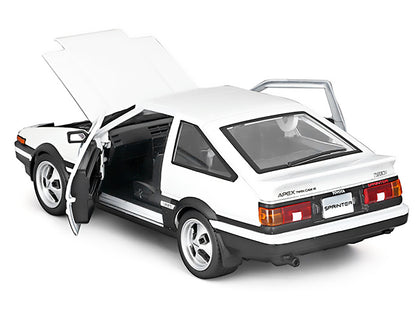 Toyota Sprinter Trueno AE86 RHD (Right Hand Drive) White with Black Stripes "Special Edition" Series 1/24 Diecast Model Car by Maisto by Maisto