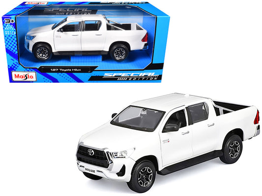 Toyota Hilux Pickup Truck White "Special Edition" Series 1/27 Diecast Model Car by Maisto by Maisto