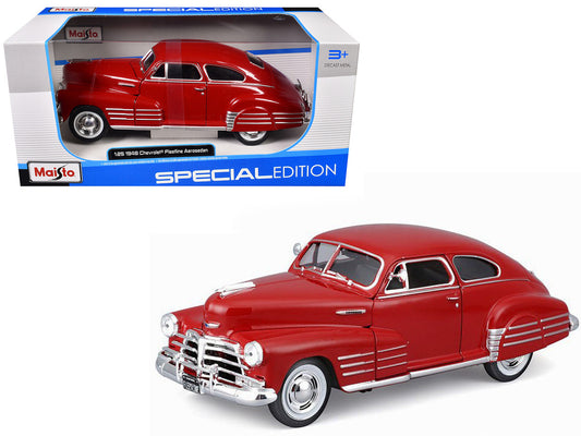1948 Chevrolet Fleetline Aerosedan Red "Special Edition" Series 1/25 Diecast Model Car by Maisto by Maisto