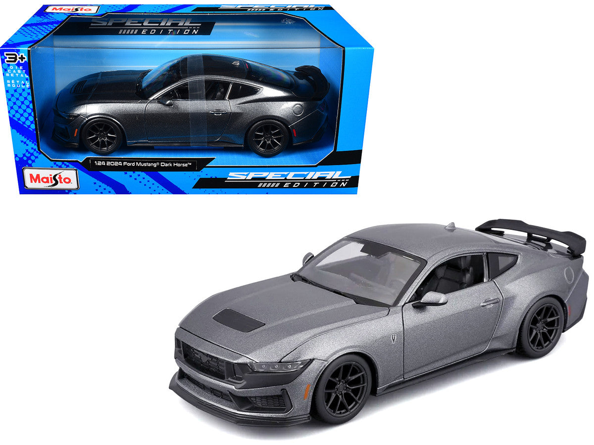 2024 Ford Mustang Dark Horse Dark Gray Metallic "Special Edition" Series 1/24 Diecast Model Car by Maisto by Maisto