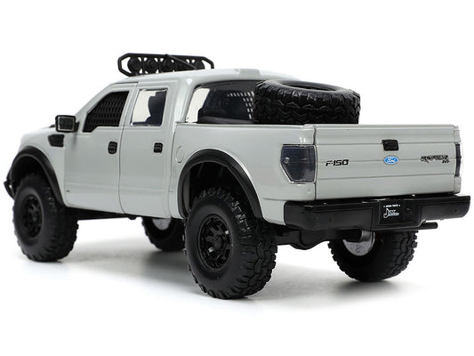 2011 Ford F-150 SVT Raptor Pickup Truck Light Gray with Extra Wheels "Just Trucks" Series 1/24 Diecast Model Car by Jada by Jada