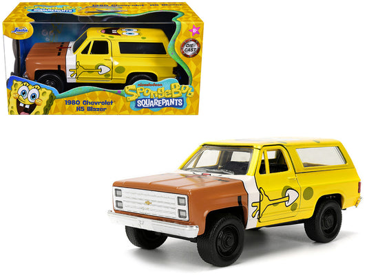 1980 Chevrolet K5 Blazer "SpongeBob Star" Livery Yellow "SpongeBob SquarePants" (1999-Current) TV Series "Hollywood Rides" Series 1/32 Diecast Model Car by Jada by Jada