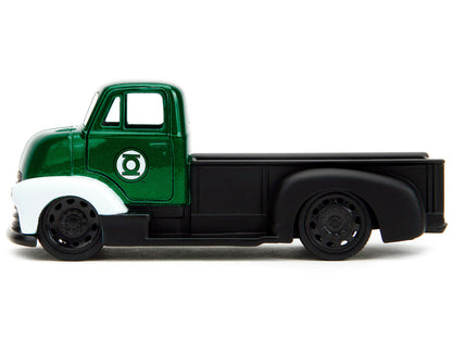 1952 Chevrolet COE Pickup Truck Green Metallic and Black and Green Lantern Diecast Figure "DC Comics" "Hollywood Rides" Series 1/32 Diecast Model Car by Jada by Jada