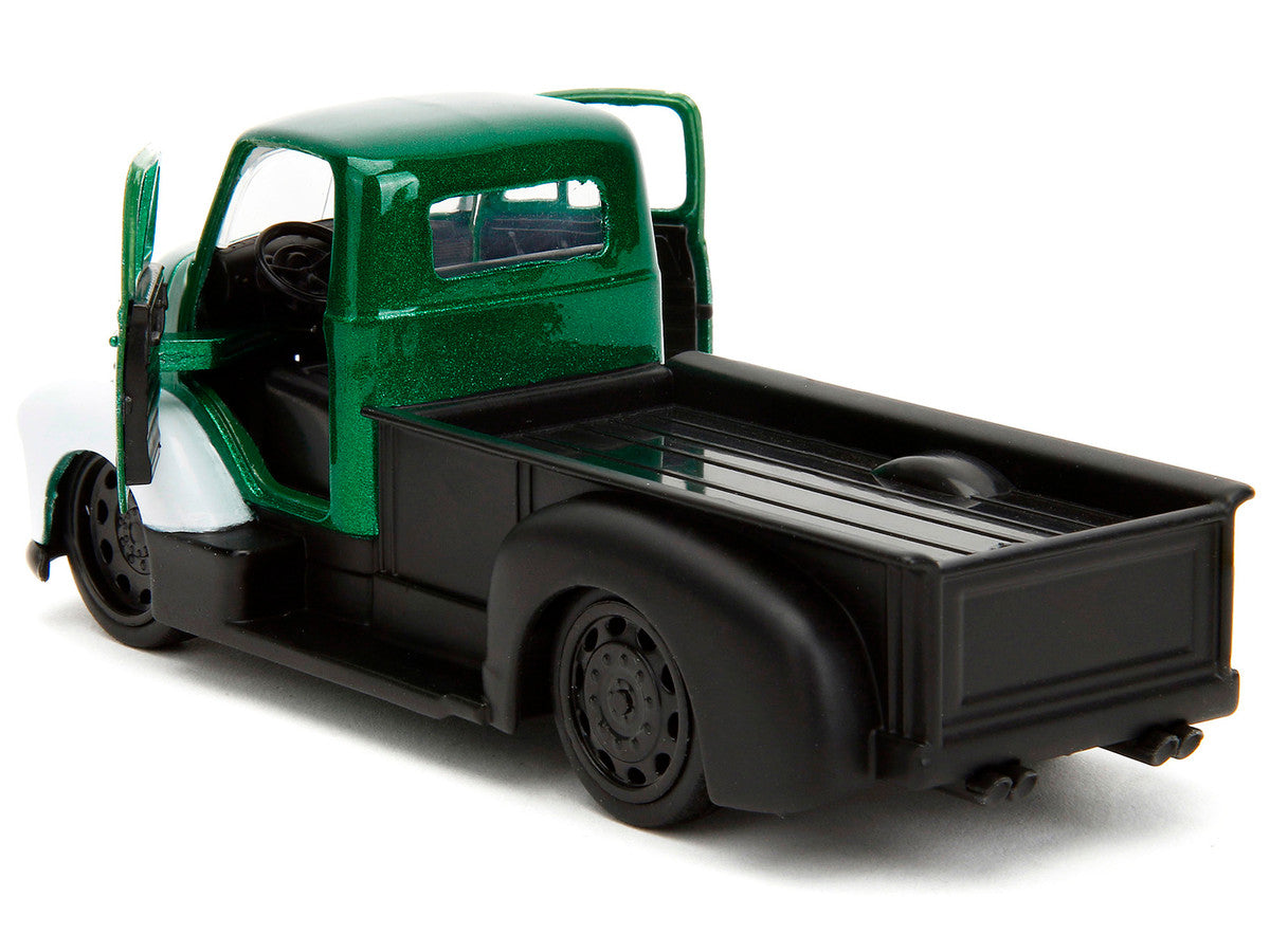 1952 Chevrolet COE Pickup Truck Green Metallic and Black and Green Lantern Diecast Figure "DC Comics" "Hollywood Rides" Series 1/32 Diecast Model Car by Jada by Jada