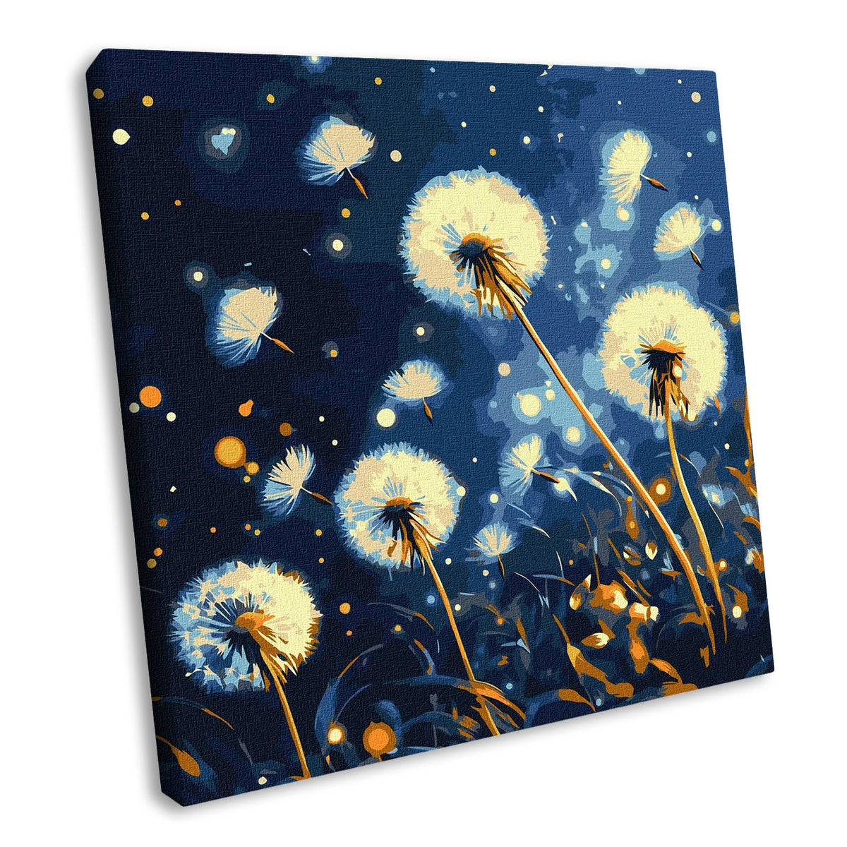 Flying Dandelions in the Evening Sky Painting by Numbers Kit by Ideyka KHO3314