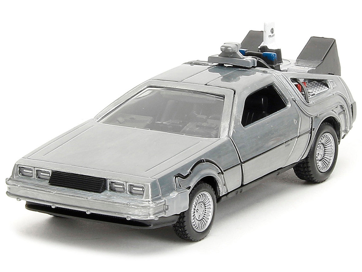 "Back to the Future" Delorean Set of 3 pieces "Hollywood Rides" Series 1/32 Diecast Model Car by Jada by Jada