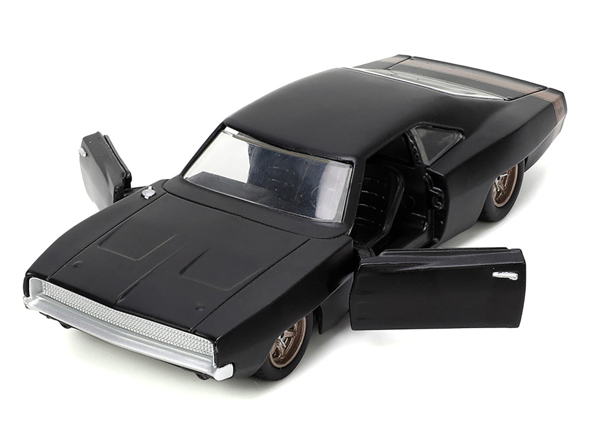 1968 Dodge Charger Widebody Matt Black with Bronze Tail Stripe "F9" (2021) Movie "Fast & Furious" Series 1/32 Diecast Model Car by Jada by Jada