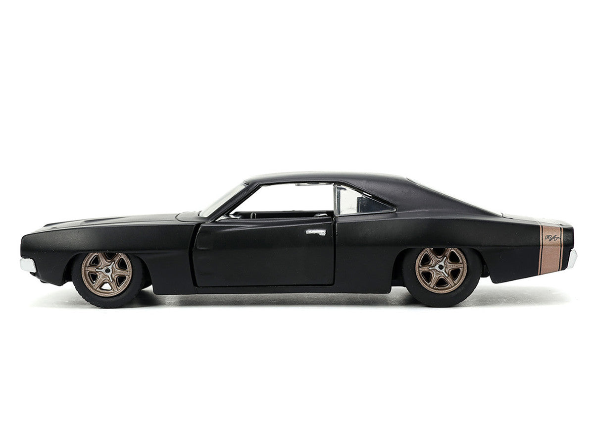 1968 Dodge Charger Widebody Matt Black with Bronze Tail Stripe "F9" (2021) Movie "Fast & Furious" Series 1/32 Diecast Model Car by Jada by Jada