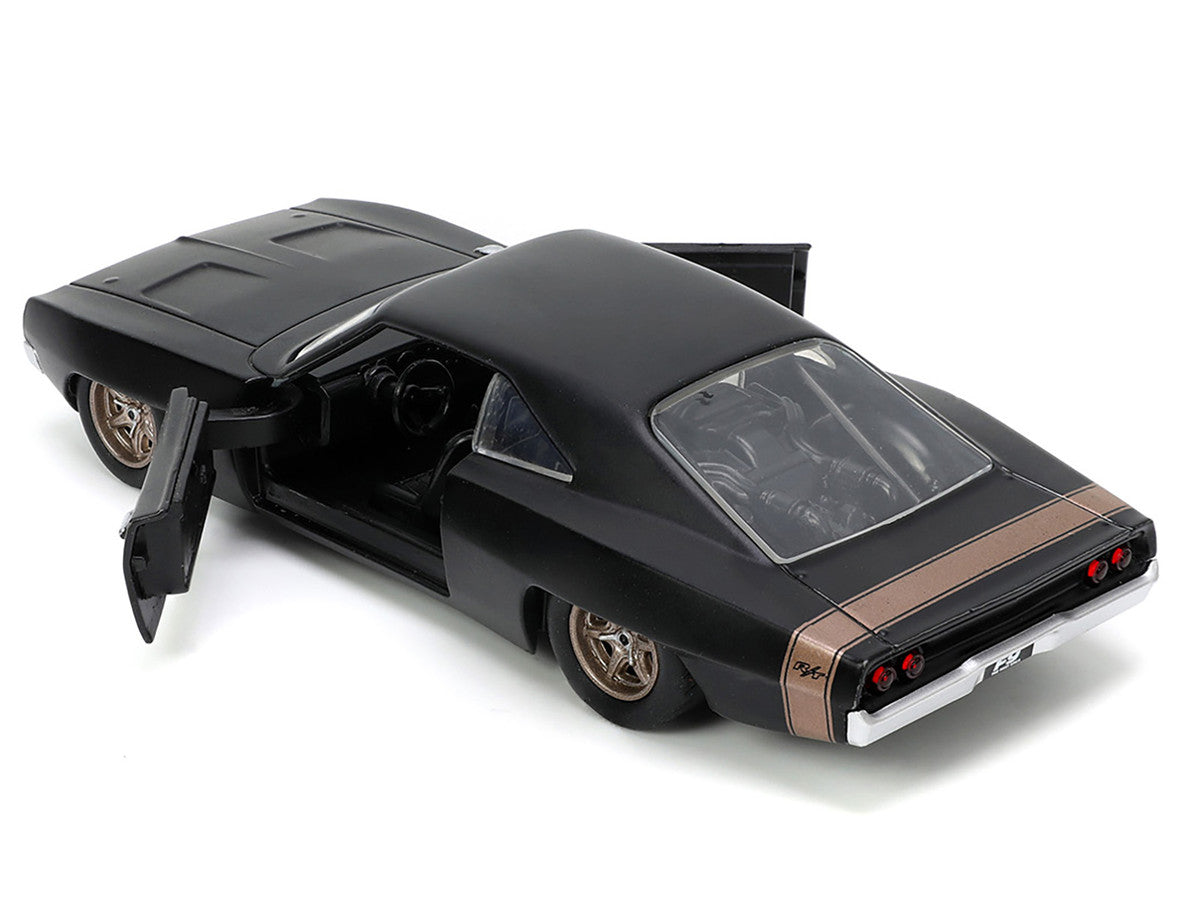 1968 Dodge Charger Widebody Matt Black with Bronze Tail Stripe "F9" (2021) Movie "Fast & Furious" Series 1/32 Diecast Model Car by Jada by Jada