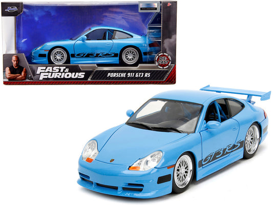 Porsche 911 GT3 RS Light Blue with Black Accents "Fast & Furious" Movie 1/24 Diecast Model Car by Jada by Jada