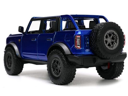 2021 Ford Bronco Open-Top Candy Blue Metallic with Extra Wheels "Just Trucks" Series 1/24 Diecast Model Car by Jada by Jada
