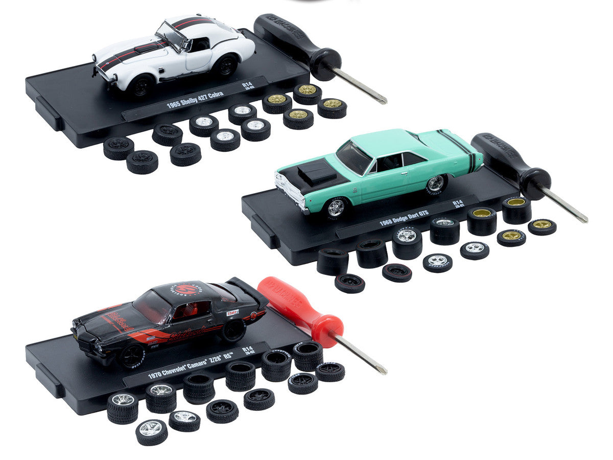 "Auto Wheels" 3 piece Car Set Release 14 Limited Edition to 2368 pieces Worldwide 1/64 Diecast Model Cars by M2 Machines by M2