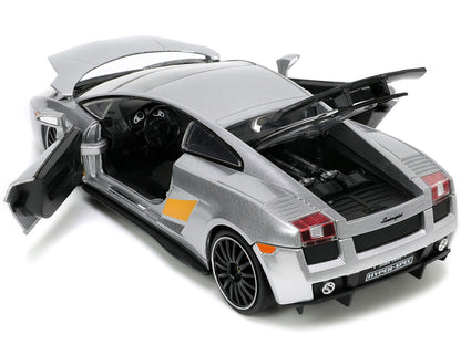 Lamborghini Gallardo Superleggera Silver Metallic with Yellow Stripes "Hyper-Spec" Series 1/24 Diecast Model Car by Jada by Jada
