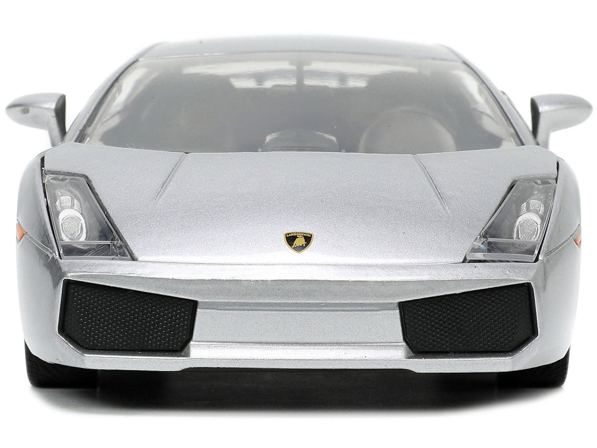 Lamborghini Gallardo Superleggera Silver Metallic with Yellow Stripes "Hyper-Spec" Series 1/24 Diecast Model Car by Jada by Jada