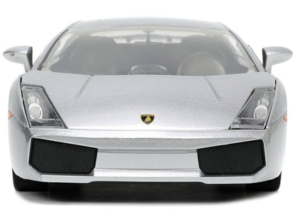 Lamborghini Gallardo Superleggera Silver Metallic with Yellow Stripes "Hyper-Spec" Series 1/24 Diecast Model Car by Jada by Jada