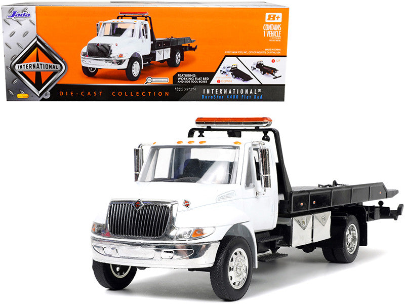 International DuraStar 4400 Flatbed Tow Truck White 1/24 Diecast Model by Jada by Jada