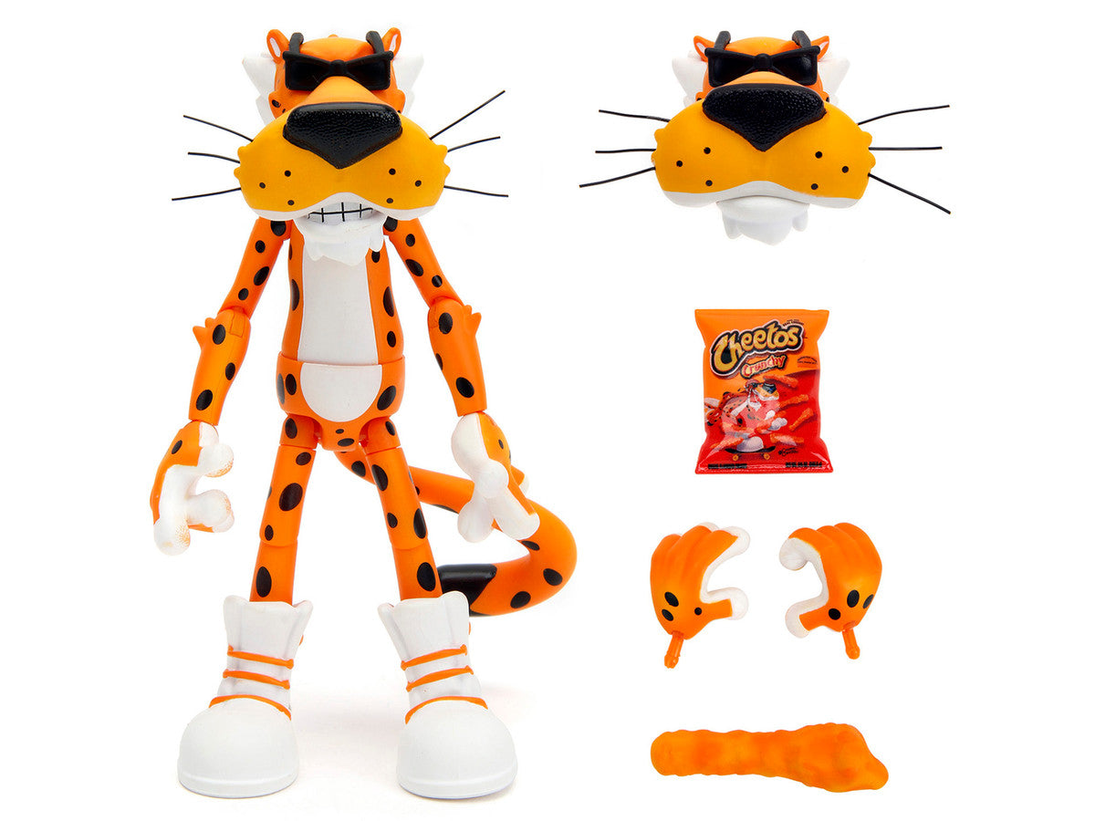 Chester Cheetah 5.5" Figure with Accessories and Alternate Head and Hands "Cheetos Crunchy" model by Jada by Jada