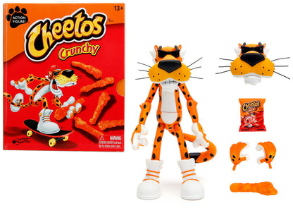 Chester Cheetah 5.5" Figure with Accessories and Alternate Head and Hands "Cheetos Crunchy" model by Jada by Jada