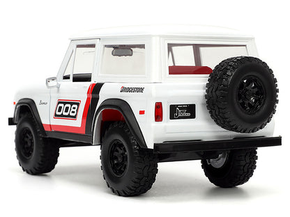 1973 Ford Bronco #008 White with Red and Black Stripes and Red Interior with Extra Wheels "Just Trucks" Series 1/24 Diecast Model Car by Jada by Jada