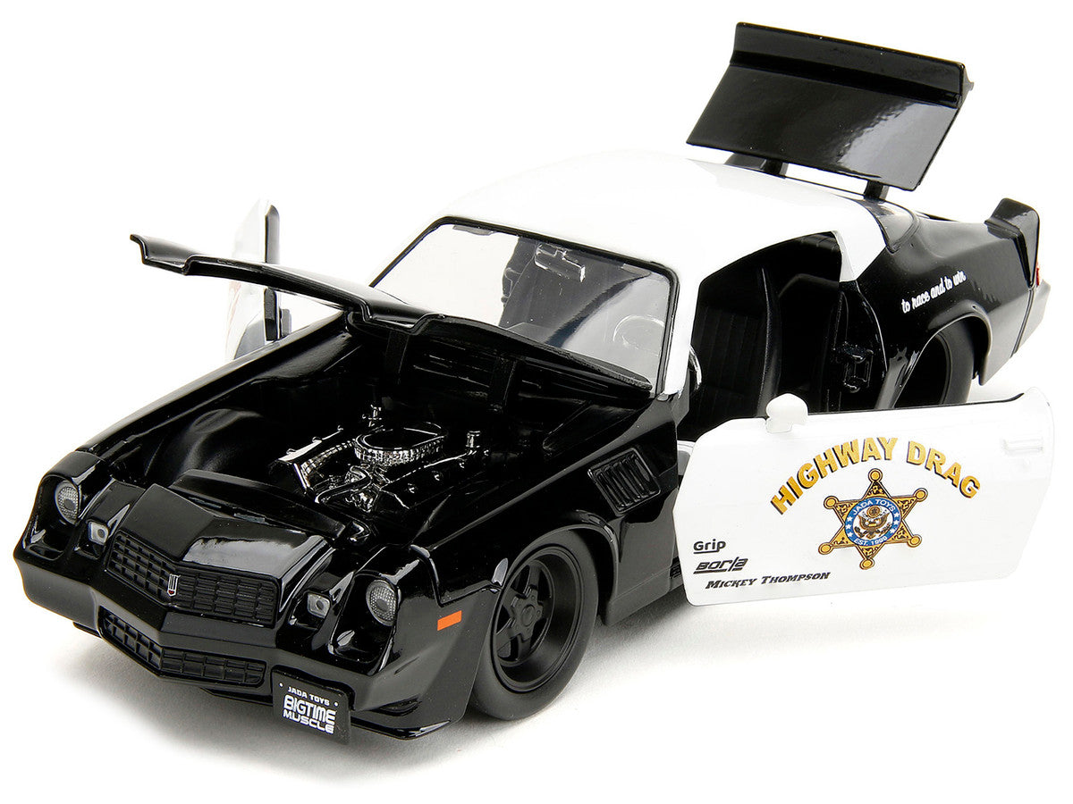 1979 Chevrolet Camaro Z28 Police Black and White "Highway Drag" "Bigtime Muscle" Series 1/24 Diecast Model Car by Jada by Jada
