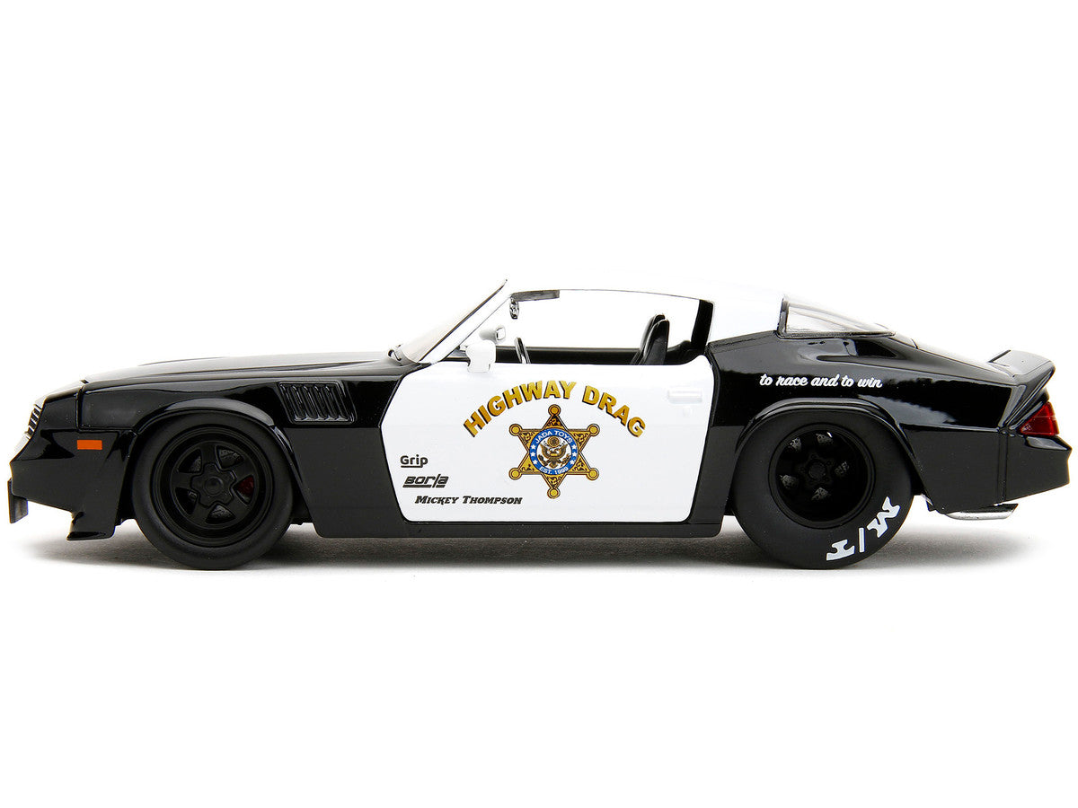 1979 Chevrolet Camaro Z28 Police Black and White "Highway Drag" "Bigtime Muscle" Series 1/24 Diecast Model Car by Jada by Jada