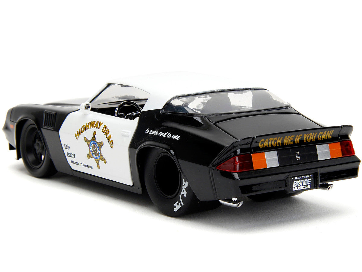 1979 Chevrolet Camaro Z28 Police Black and White "Highway Drag" "Bigtime Muscle" Series 1/24 Diecast Model Car by Jada by Jada