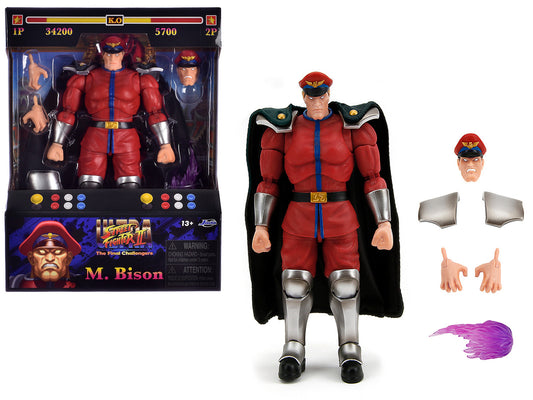 M. Bison 6" Moveable Figure with Accessories and Alternate Head and Hands "Ultra Street Fighter II: The Final Challengers" (2017) Video Game Model by Jada by Jada
