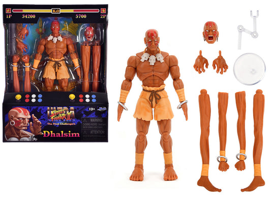Dhalsim 6" Moveable Figure with Alternate Head and Limbs "Ultra Street Fighter II: The Final Challengers" (2017) Video Game Model by Jada by Jada