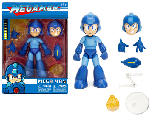 Mega Man 4.5" Moveable Figure with Accessories and Alternate Head and Hands "Mega Man" (1987) Video Game model by Jada by Jada