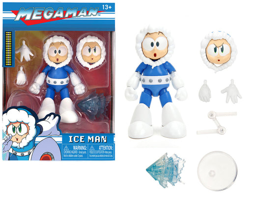 Ice Man 4" Moveable Figure with Accessories and Alternate Head and Hands "Mega Man" (1987) Video Game model by Jada by Jada
