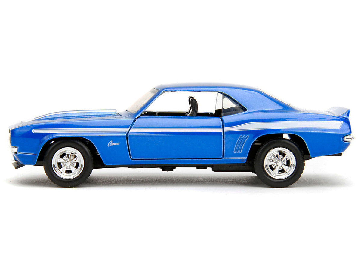 1969 Chevrolet Camaro Blue Metallic with White Stripes "2 Fast 2 Furious" (2003) Movie "Fast & Furious" Series 1/32 Diecast Model Car by Jada by Jada